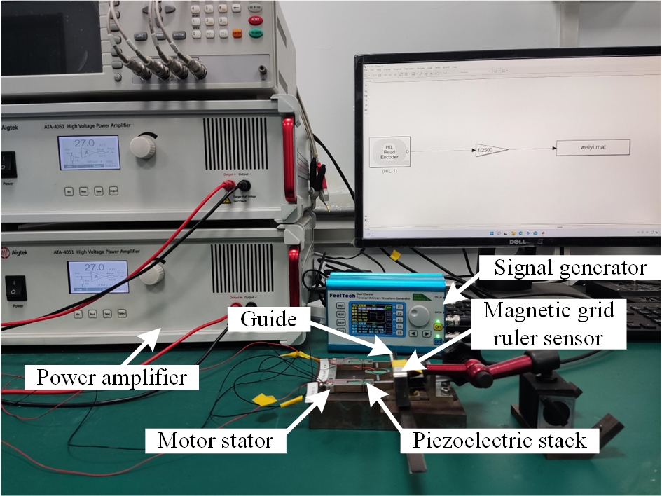 高压功率放大器ATA-4051在非共振式压电直线电机性能测试中的应用