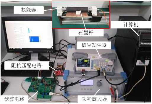 超声导波的矿热炉电极插深检测实验实拍图