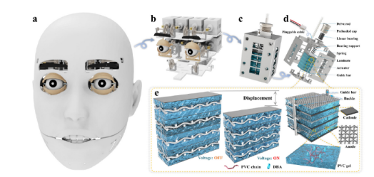 电致变形柔性致动器表情机器人