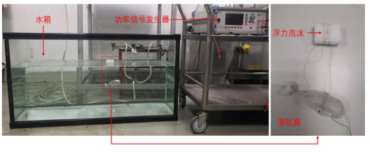 潛航器水下運動特性測試實驗實拍圖