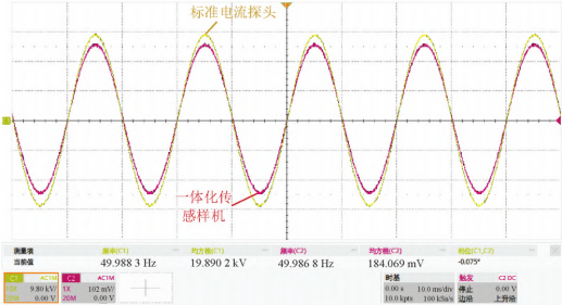 存在干扰线时的示波器采集波形图